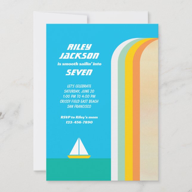 Smooth Sailin Festin Invitation Inbjudningar (Framsida)