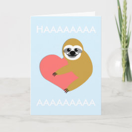 Smooth Sloth Valentine Day Helgkort