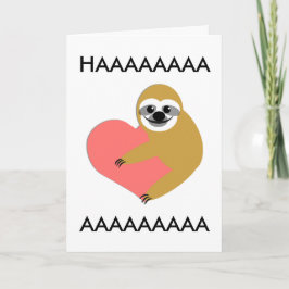 Smooth Sloth Valentines dag II Helgkort