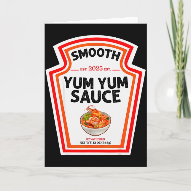 Smooth Yum Yum Sauce Condiment Costume Matching  Kort (Framsida)