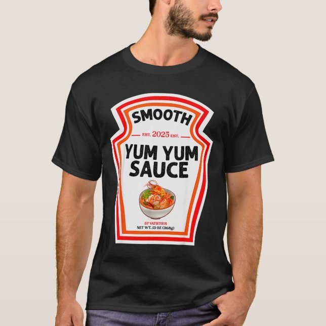 Smooth Yum Yum Sauce Condiment Costume Matching  T Shirt (Framsida)