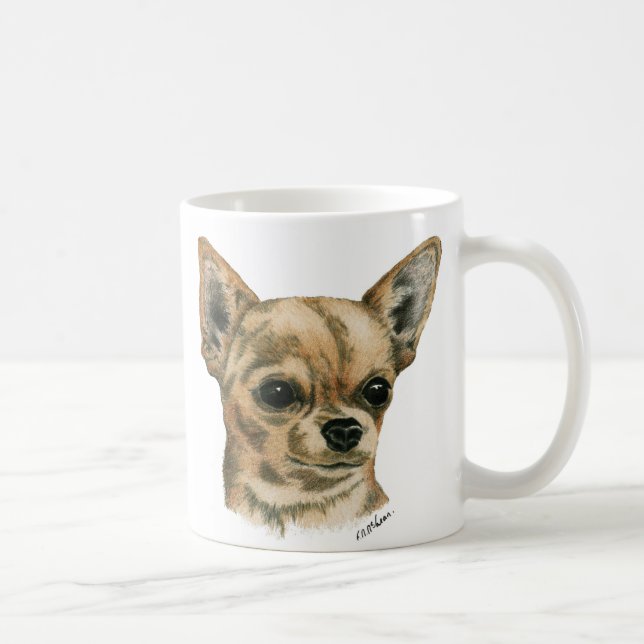 Smoothcoat chihuahua - 1 (färg) kaffemugg (Höger)