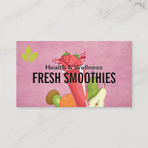 Smoothie Drink and Fruits Visitkort
