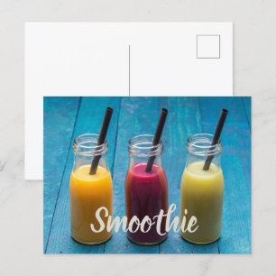 Smoothie juice dricker mango orange kiwi-gåva helg vykort