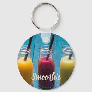 Smoothie juice dricker mango orange kiwi-gåva nyckelring