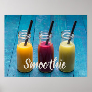 Smoothie juice dricker mango orange kiwi-gåva poster
