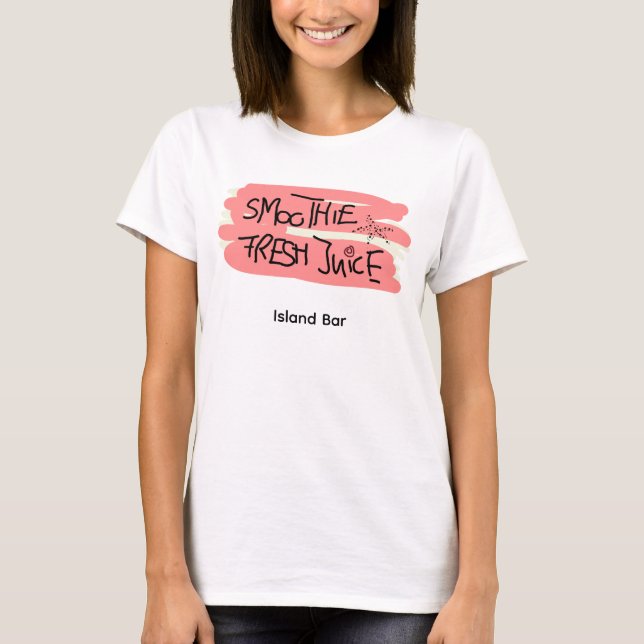 Smoothie juice sympathisches Bar Schild T-Shirt (Framsida)