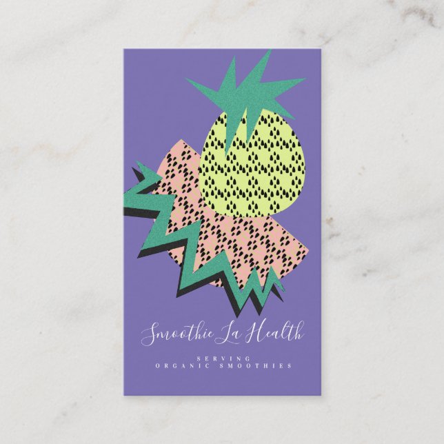 Smoothie Milkshake Frukt Pop Vattenmelon Ananas Visitkort (Framsida)