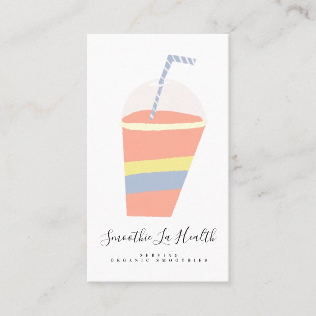 Smoothie Milkshake Fruktstånd Drycker Milkshakes Visitkort (Framsida)