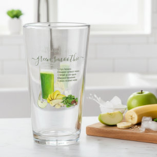 Smoothie Vattenfärg Recept Saft Frukt Grön Glaskopp
