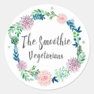 Smoothie Vegetarians Stickers Runt Klistermärke