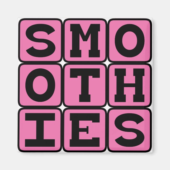 Smoothies, Hälsosamma fruktdrycker Magnet (Framsidan)