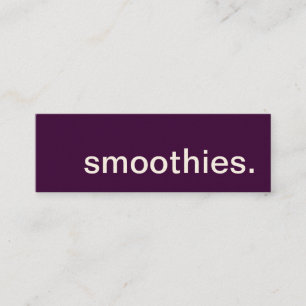 smoothies. lojalitetstansmaskinkort lojalitetskort