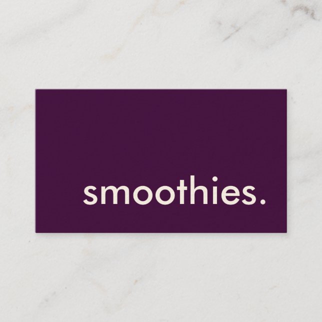 smoothies. lojalitetstansmaskinkort lojalitetskort (Framsida)