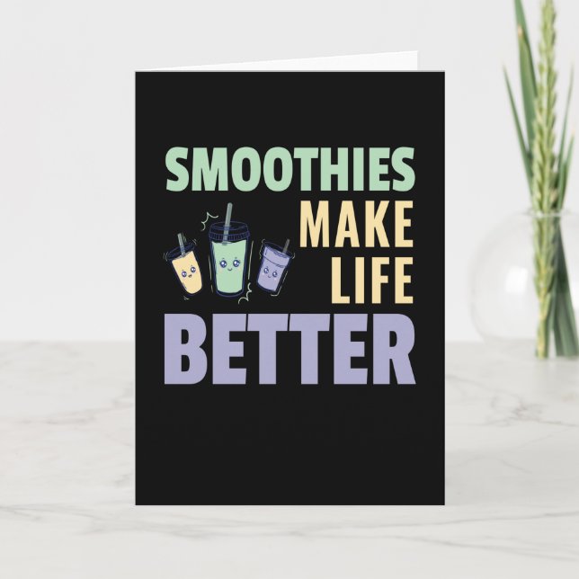 Smoothies Make Life Better Fruity Kort (Framsida)