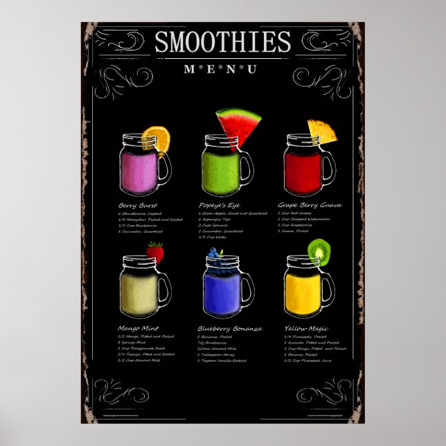 Smoothies Menu Poster (Framsidan)