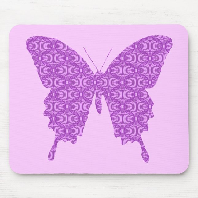 Smör, abstrakt mönster, lavender och lila musmatta (Framsidan)
