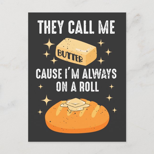 Smör Bröd Mat Matluffare Frukost Vykort (Framsida)