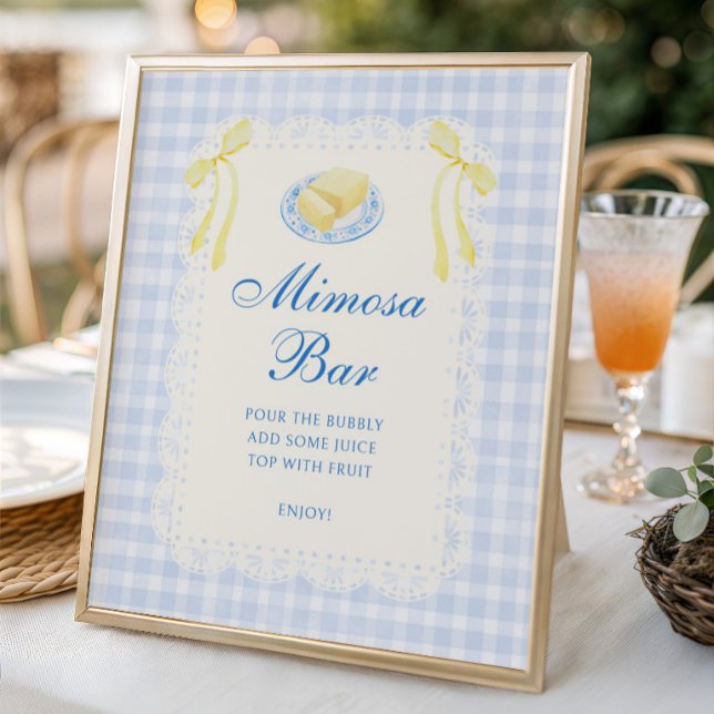 Smör Bröllopsdusch Mimosa Bar Poster (Skapare uppladdad)