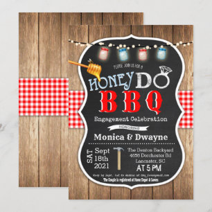 Smör-Do BBQ-par Överraskningsinbjudan för Förlovni Inbjudningar