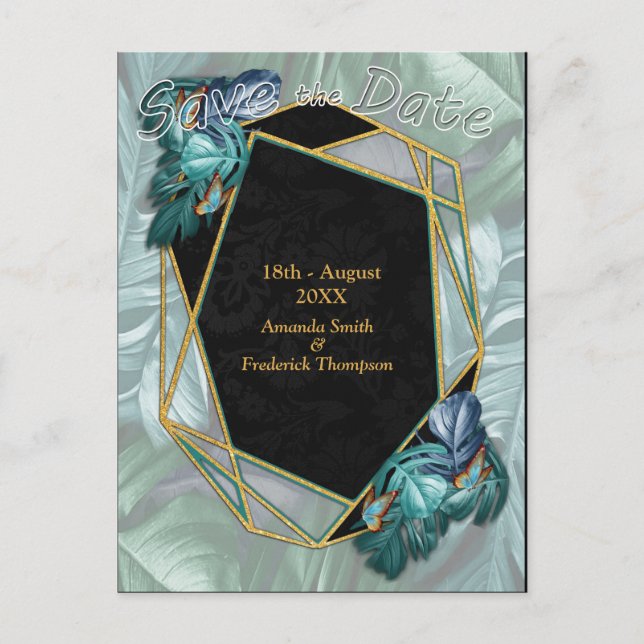 Smör från Paradise/Tropical Turcos Stänk Meddelande Vykort (Framsida)