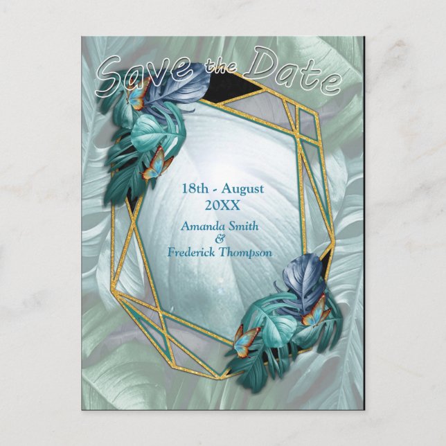 Smör från Paradise/Tropical Turcos Stänk Meddelande Vykort (Framsida)