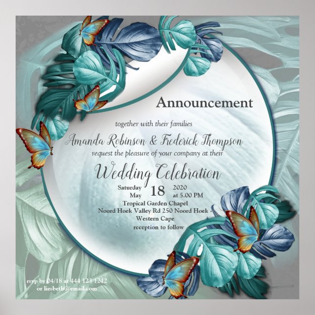 Smör från Paradise/Tropical Turcos Stänk Poster (Framsidan)