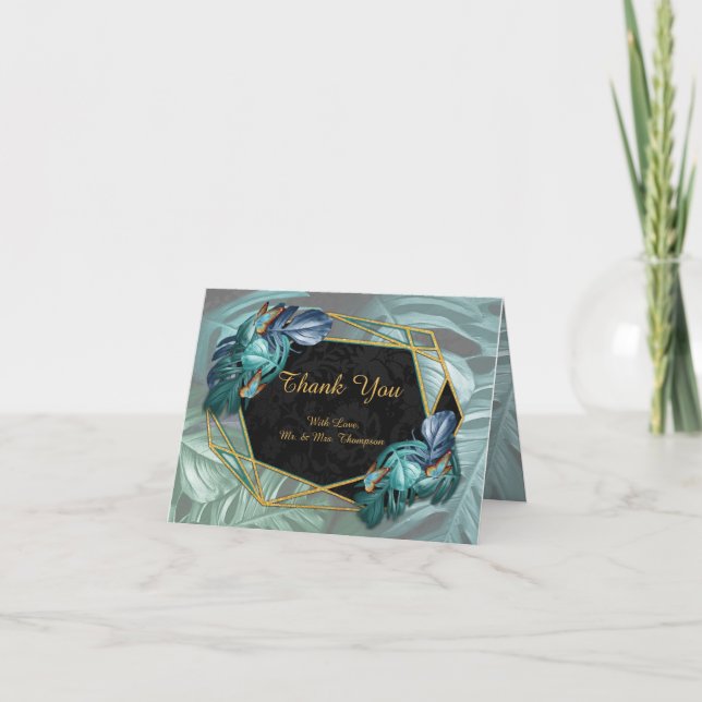 Smör från Paradise/Tropical Turcos Stänk Tack Kort (Framsida)