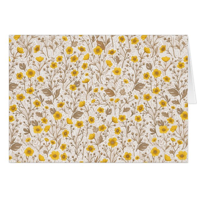 Smör, gult och bruna hälsningskort (Framsidan Horizontal)