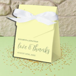 Smör Gult och minimalistiskt Bröllop Presentaskar