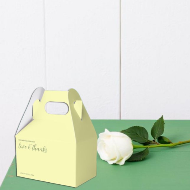 Smör Gult och minimalistiskt Bröllop Presentaskar (Skapare uppladdad)