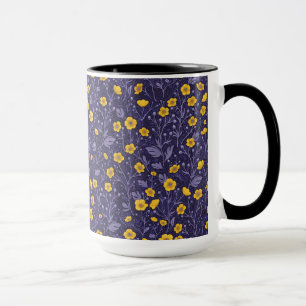 Smör, gult och violett mugg