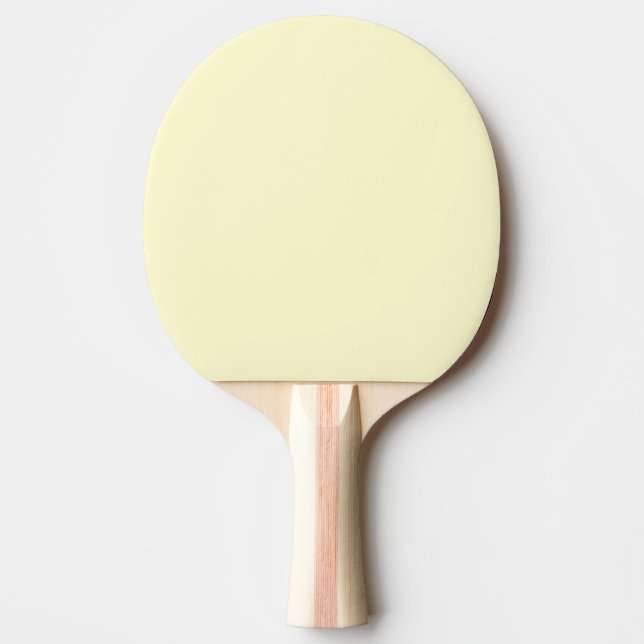 Smör Gult Solid Färg | Klassisk Elegant Pingisracket (Framsidan)