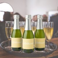 Smör Gult Stilized Script Bröllop Bridesmaid
