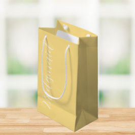 Smör Gult Stilized Script Bröllop Bridesmaid