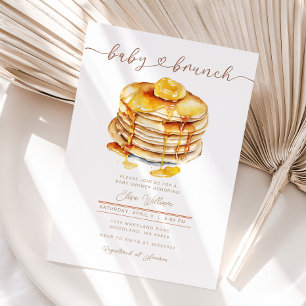 Smör Honung Pancake Baby Brunch Baby Shower Inbjudningar