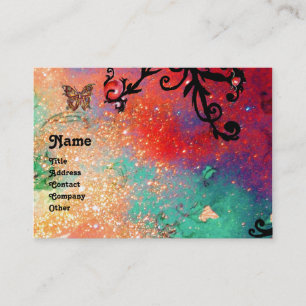 SMÖR I SPARKLES MONOGRAM,rosa röd svart Visitkort