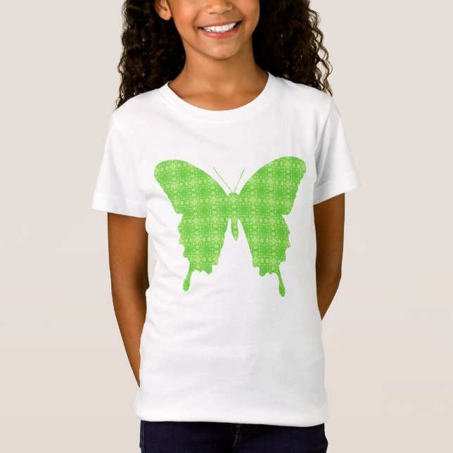 Smör i tapet-utskriften - kalkgrön t-shirt (Framsida)
