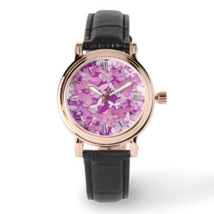 Smör, lila, lavender, rosa armbandsur