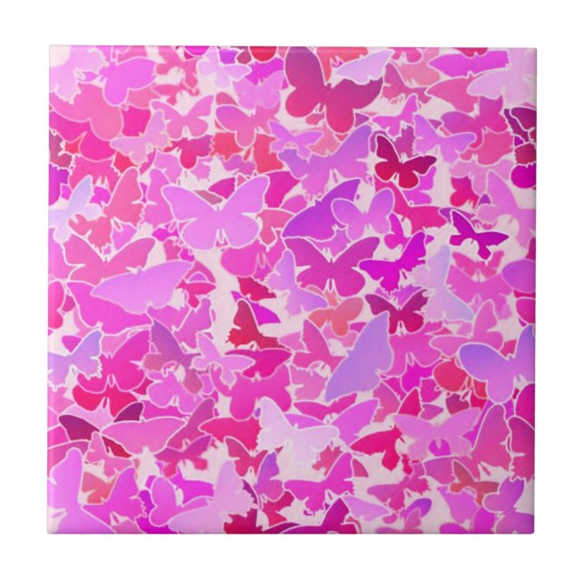 Smör, lila, lavender, rosa kakelplatta (Framsidan)