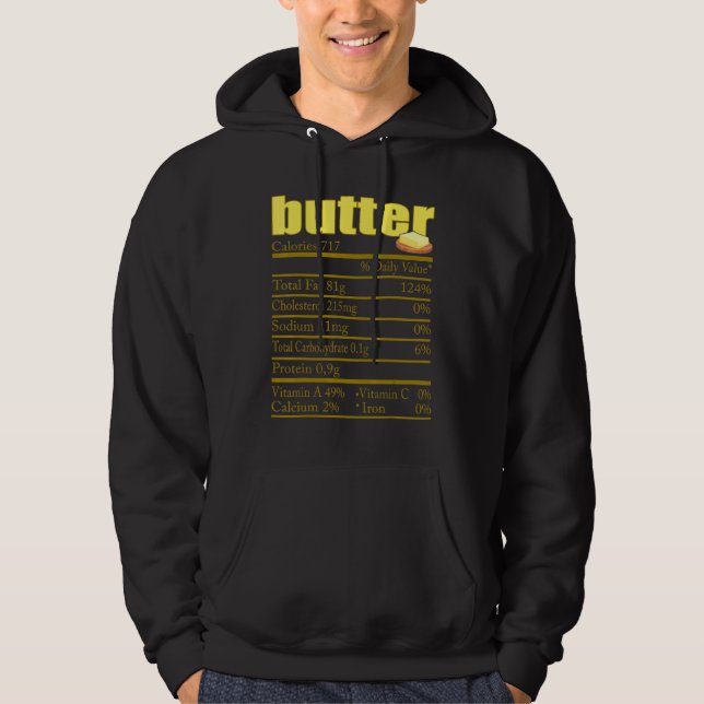 Smör Näringsfetter Thanksgiving jul Hoodie (Framsida)