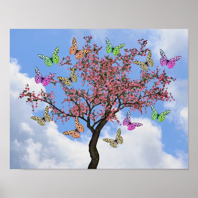Smör och Blommar Träd Poster (Framsidan)