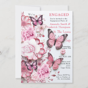 Smör och blommor i varierande nyanser inbjudningar