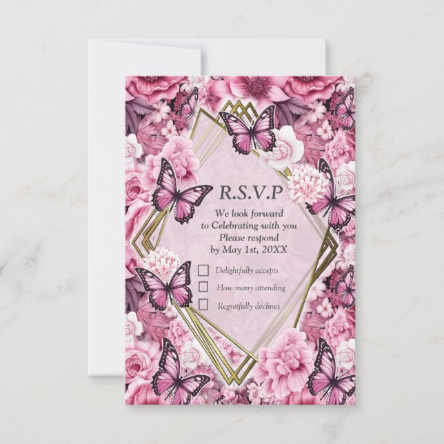 Smör och blommor i varierande nyanser OSA kort (Framsida)