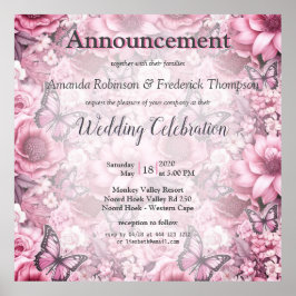 Smör och blommor i varierande nyanser poster