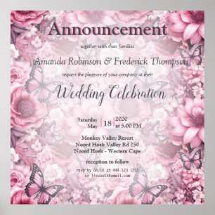 Smör och blommor i varierande nyanser poster