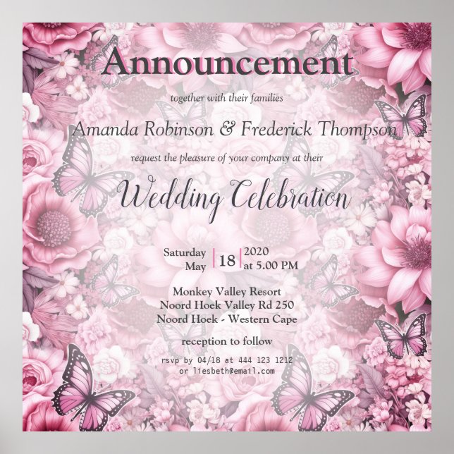 Smör och blommor i varierande nyanser poster (Framsidan)