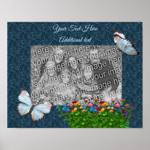 Smör och blommor, Ram, lägg till foto Poster