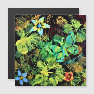 Smör- och blomrodilius-magnetiskt kort
