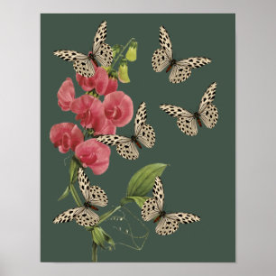 Smör och sötärtblommor poster